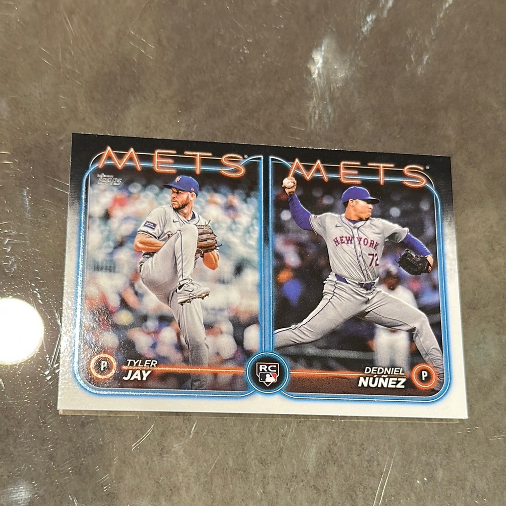 Mets Baseball Card with Tyler Jay and Dedniel Nunez